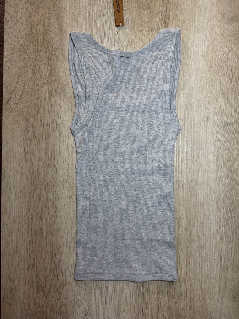 SKIMS Skims Cotton Rib Long Tank in Light Heather Grey - Picture 6 of 6